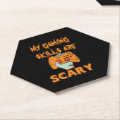 Gamer Halloween Gaming Skills zijn eng grappig Kartonnen Onderzetters (Schuin)
