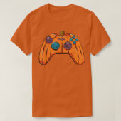 Gamer Halloween Jack O Lantern Controller Pumpkin T-shirt (Design voorkant)