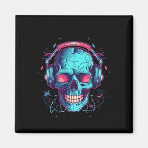 Gamer Halloween Kostuum Skull Gaming Video-game Magneet