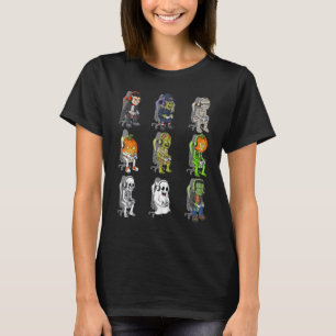 Gamer Halloween Skeleton Vampire-gamemboeien T-shirt