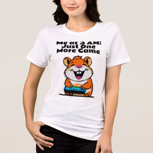 gamer hamster Tri-Blend shirt (Voorkant)