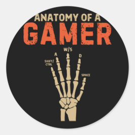 Gamer Hand Skeleton Halloween Sticker