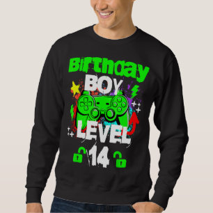 Gamer Happy 14th Birthday Level 14 Ontgrendeld 14- Trui
