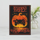 GAMER HAPPY HALLOWEEN GAMING KOSTUUMEVENEMENT KAART (Staand voorkant)
