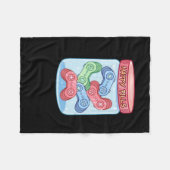 Gamer Happy Pills Sticker Fleece Deken (Voorkant (Horizontaal))