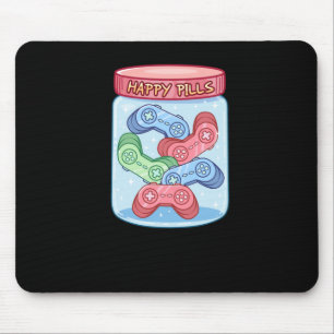 Gamer Happy Pills Sticker Muismat