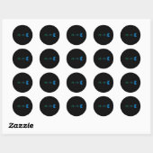 Gamer hartslag Cool Video Game Controller voor NER Ronde Sticker (Vel)