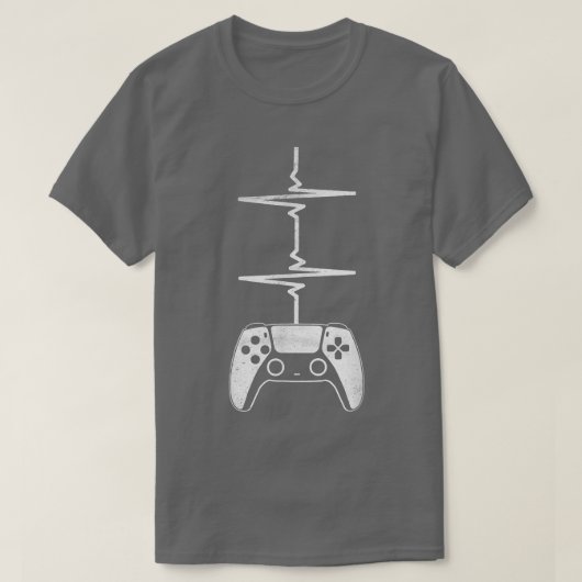 Gamer hartslag Funny Video Game Gift Boys Man Gam T-shirt (Design voorkant)