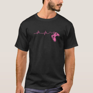 Gamer hartslag Leven Harde liefde Trendy Video Gam T-shirt
