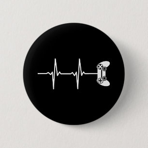 Gamer-hartslag Ronde Button 5,7 Cm