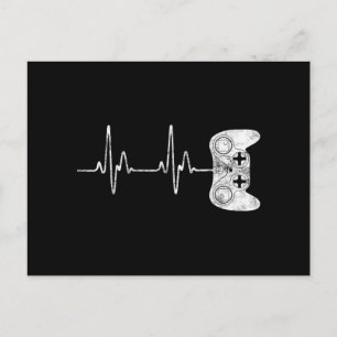Gamer Hartslag Videogame Liefhebber  Briefkaart