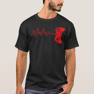 Gamer Hartslag Videogames Gaming Jongens Tieners C T-shirt