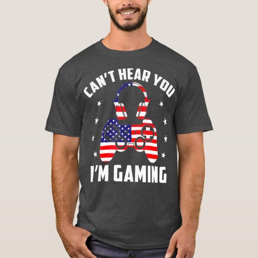 Gamer Headset Cant hoort je ideaal voor games T-shirt (Voorkant)