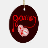 Gamer Heart Keramisch Ornament (Rechts)