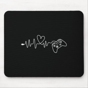 Gamer Heartbeat - Console Gaming Game Lover PC Vid Muismat