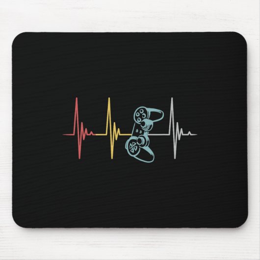Gamer Heartbeat Controller voor Nerd Multiplayer G Muismat (Voorkant)