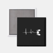 Gamer Heartbeat For Video Game Players Magneet (Voorkant / Achterkant)