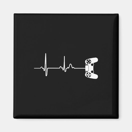 Gamer Heartbeat For Video Game Players Magneet (Voorkant)