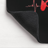 Gamer Heartbeat Pulse Video Game Controller Gaming Muismat (Hoek)