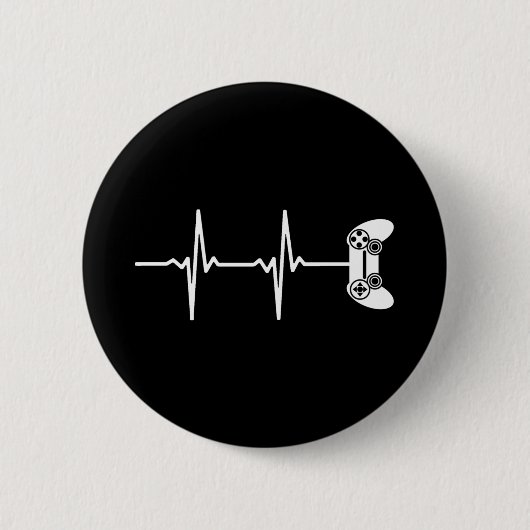 Gamer Heartbeat Ronde Button 5,7 Cm (Voorkant)