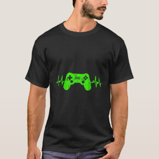 Gamer Heartbeat Video Games Teens Gaming Boys Girl T-shirt