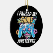 Gamer heeft mijn videogame gepauzeerd om de Junete Keramisch Ornament (Rechts)