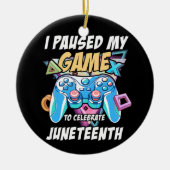 Gamer heeft mijn videogame gepauzeerd om de Junete Keramisch Ornament (Voorkant)
