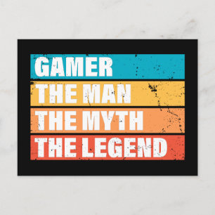 Gamer. Het Man. De mythe. De Legende. Briefkaart