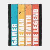 Gamer. Het Man. De mythe. De Legende. Fleece Deken (Voorkant)
