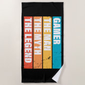 Gamer. Het Man. De mythe. De Legende. Strandlaken (Voorkant)