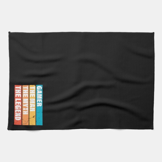 Gamer. Het Man. De mythe. De Legende. Theedoek (Horizontaal)