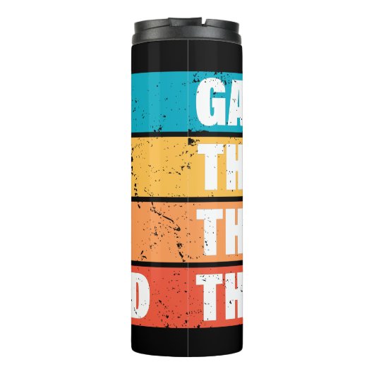 Gamer. Het Man. De mythe. De Legende. Thermosbeker (Achterkant)