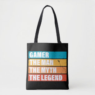 Gamer. Het Man. De mythe. De legende. Tote Bag
