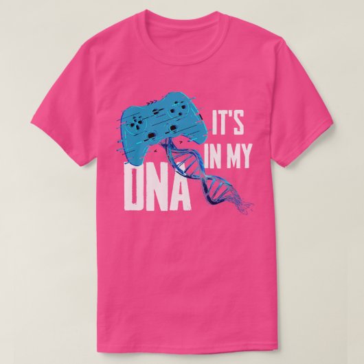 Gamer het zit in mijn DNA T-shirt (Design voorkant)