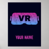  gamer-HMD-videoglas (Virtual Reality, VR) Poster (Voorkant)