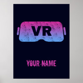  gamer-HMD-videoglas (Virtual Reality, VR) Poster