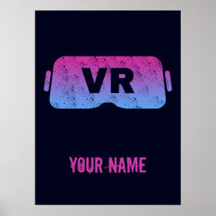 gamer-HMD-videoglas (Virtual Reality, VR) Poster
