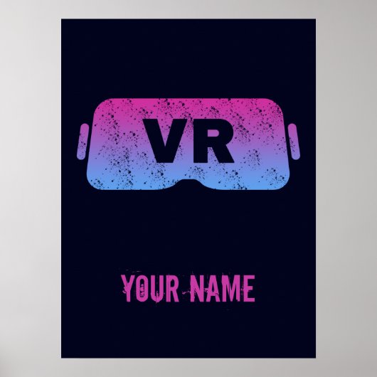  gamer-HMD-videoglas (Virtual Reality, VR) Poster (Voorkant)