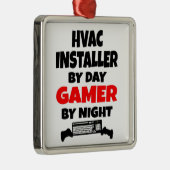 Gamer HVAC Installer Metalen Ornament (Rechts)