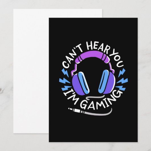 Gamer I Am Gaming Kaart (Voorkant / Achterkant)