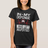 gamer i was left unsupervised game controller hear t-shirt (Voorkant)