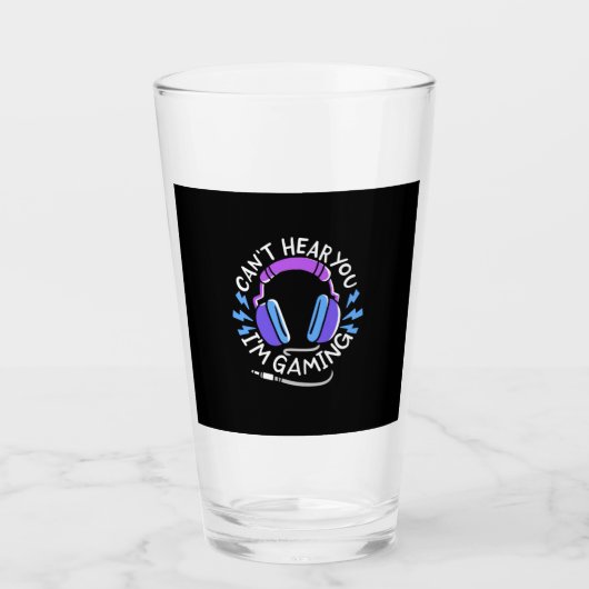 Gamer ik ben aan het gamen glas (Voorkant)