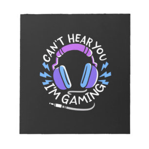 Gamer ik ben aan het gamen notitieblok
