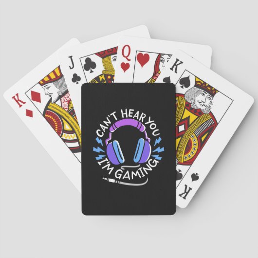 Gamer ik ben aan het gamen pokerkaarten (Achterkant)