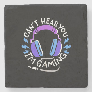 Gamer ik ben aan het gamen stenen onderzetter