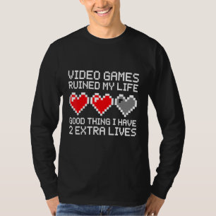 Gamer ik heb nog 2 extra liften videogame t-shirt