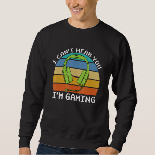 Gamer Ik Kan Je Niet Horen Ik Ben Gamen Vintage Vi Trui