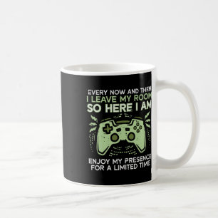 Gamer ik verlaat mijn kamer Grappige gamen mannen  Koffiemok