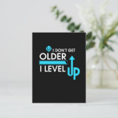 Gamer Ik word niet ouder, ik level op Briefkaart (Staand voorkant)