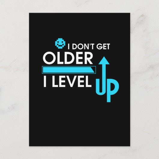 Gamer Ik word niet ouder, ik level op Briefkaart (Voorkant)